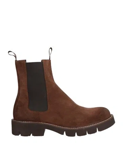 Les Tulipes Woman Ankle Boots Chocolate Brown Size 6 Leather