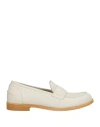 Les Tulipes Woman Loafers Off White Size 8 Leather