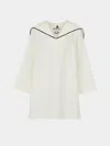 Les Vacances D'irina The Santorini Linen Short Dress One Size  Abask Luxury Gift In  White