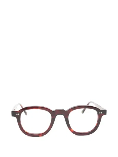 Lesca Ando Tortoiseshell-effect Glasses In Brown