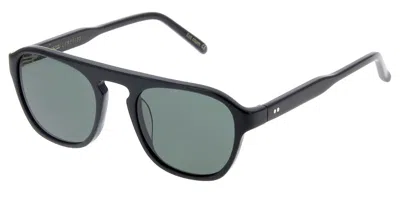 Lesca Bullit 5 Men's Sunglasses Black Size 50