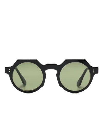 Lesca Buzz Sonnenbrille Mit Rundem Gestell In Black