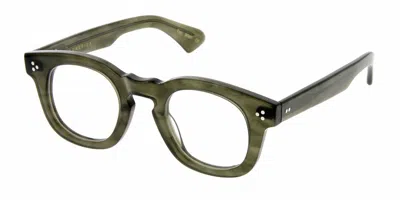 Lesca Card 86 Occhiali Da Vista Verdi Per Uomo (solo Montatura)