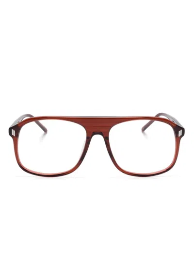 Lesca Club Glasses In Brown