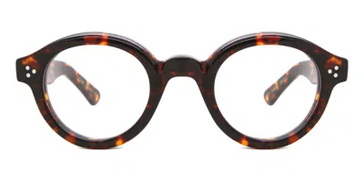 Lesca Corbs Men's Glasses, Tortoiseshell, Size 46 In Brown