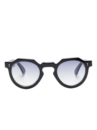 Lesca Pica Round-frame Glasses In Black