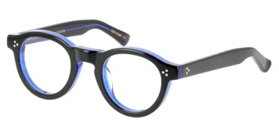 Lesca Gaston Blkblue Occhiali Da Vista Neri Per Uomo (solo Montatura)