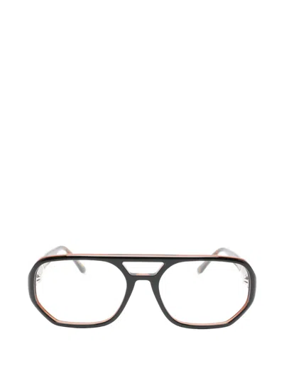 Lesca Geometic Fefe Glasses In Black