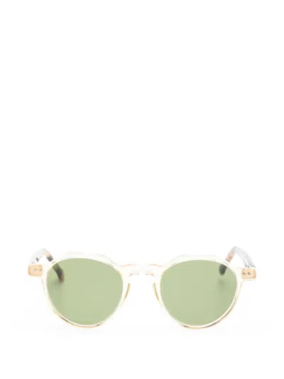 Lesca Icon Round-frame Sunglasses In Brown