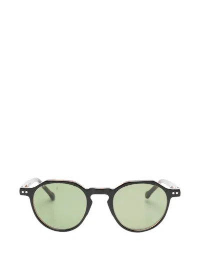 Lesca Icon Round-frame Sunglasses In Brown