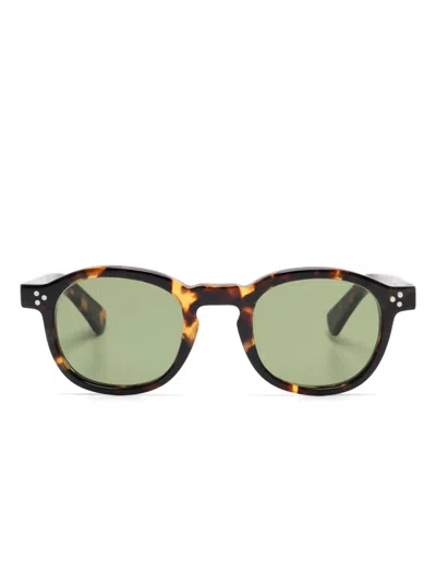 Lesca Iota Sunglasses In Brown