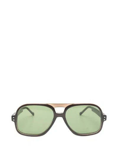 Lesca Lotus Pilot-frame Sunglasses In Multi
