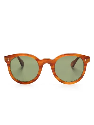 Lesca Nico Sunglasses In Brown