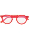 Lesca Round-frame Optical Glasses In Red
