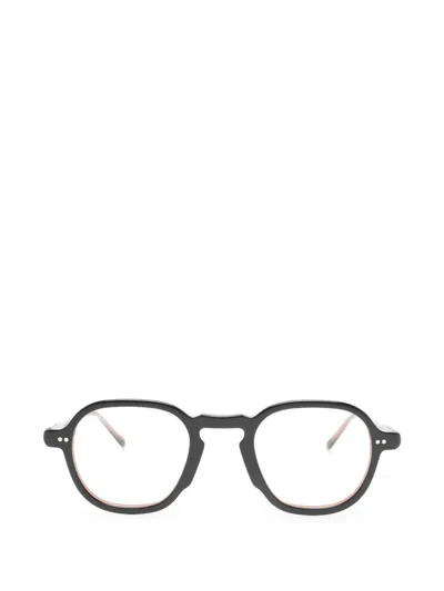 Lesca Round-frame Glasses In Brown