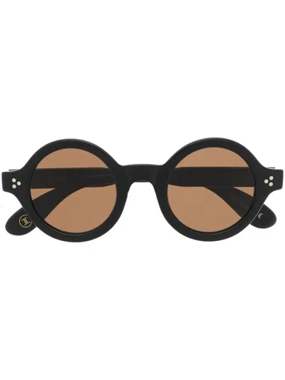 Lesca Saga Round-frame Sunglasses