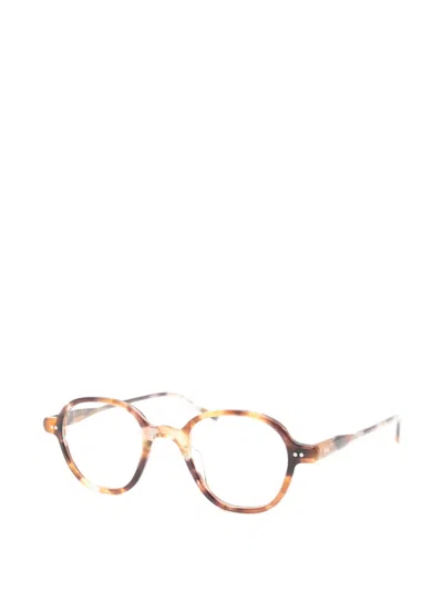 Lesca Tortoiseshell-effect Round-frame Glasses In Multi