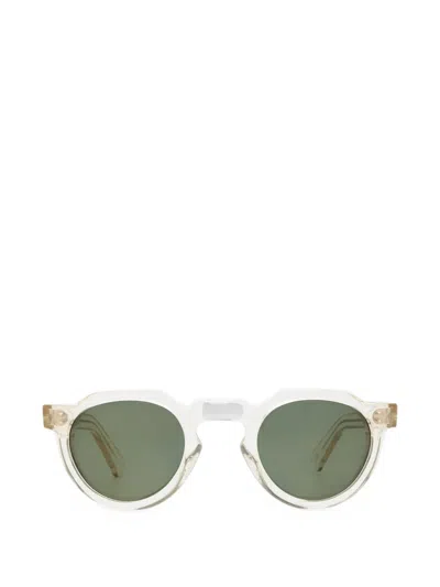Lesca X Mia Burton Crown Panto Sunglasses In Yellow