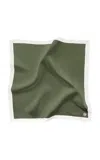 Lescarf Border Print Silk Scarf In Green
