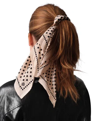 Lescarf Polka Dot Cotton Bandana In Neutral