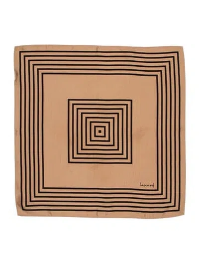 Pre-owned Lescarf Silk Striped Scarf In Neutrals