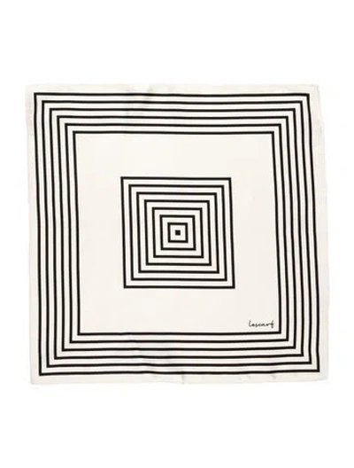 Pre-owned Lescarf Silk Striped Scarf In Neutrals