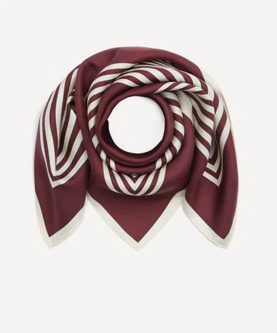 Lescarf Women's No 13 65x65 Silk Scarf In Burgundy