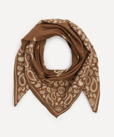 Lescarf Women's Paisley 55x55 Cotton Scarf In Multi