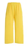 Leset Ari Crepe Crop Pants In Yellow