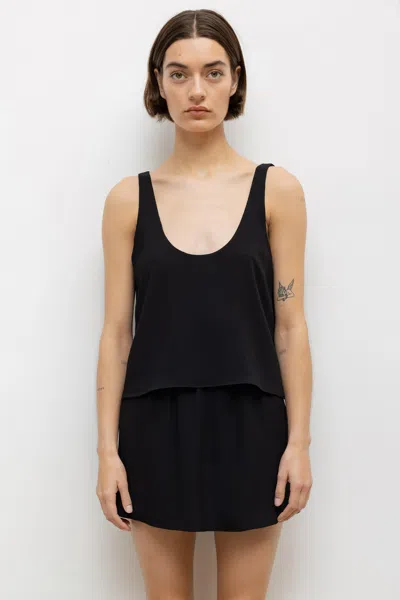 Leset Ari Scoop Tank In Black