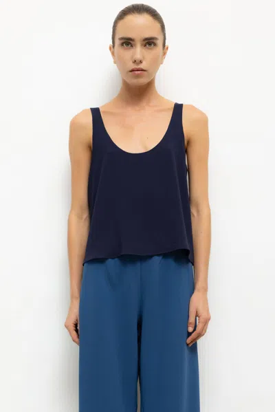Leset Ari Scoop Tank In Blue