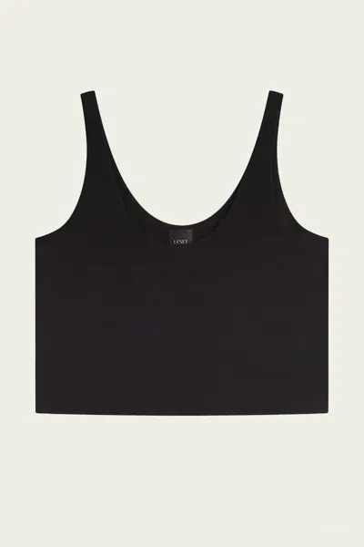 Leset Ari Scoop Tank In Black