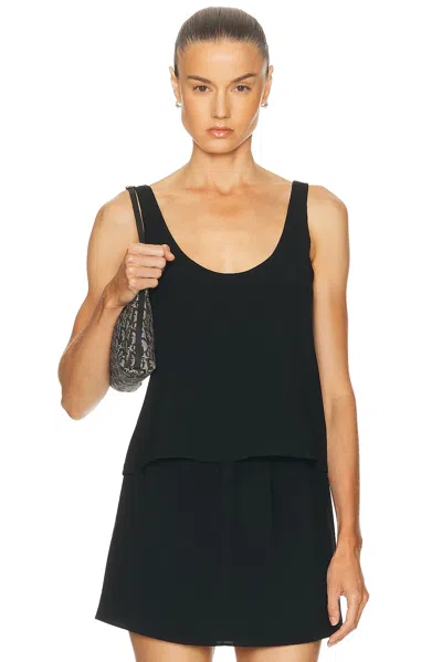 Leset Ari Scoop Tank Top In Black