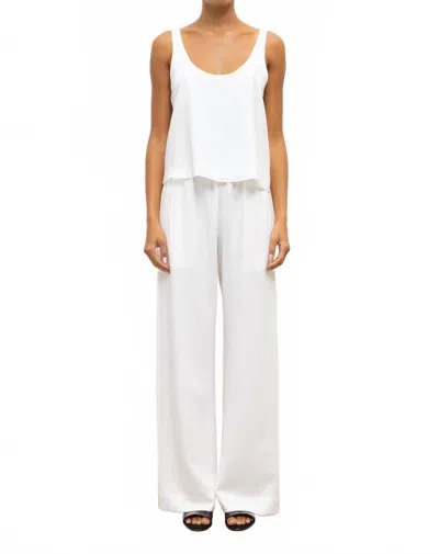Leset Arielle Pocket Pant In Ice In White