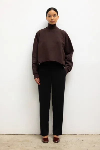 Leset Arielle Tapered Pant In Brown