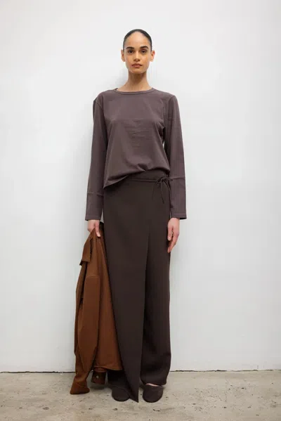 Leset Arielle Tie Pant In Brown