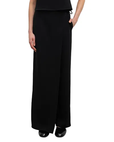 Leset Arielle Wrap Tie Pants In Black