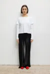 Leset Barb Bias Pant In White