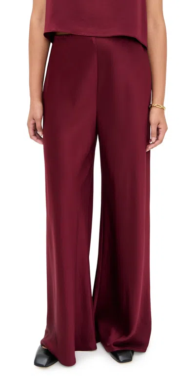 Leset Barb Bias Pants Bordeaux In Red