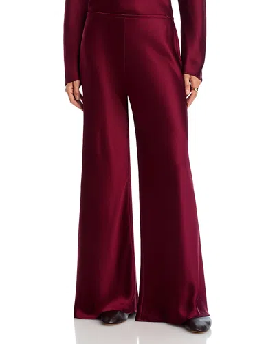 Leset Barb Bias Wide Leg Pants In Brown