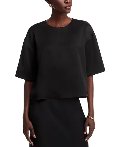 Leset Barb Boxy Tee In Black