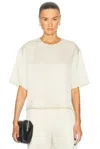 Leset Barb Boxy Tee In Creme