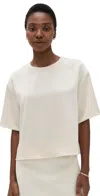 Leset Barb Boxy Tee Creme In Creme