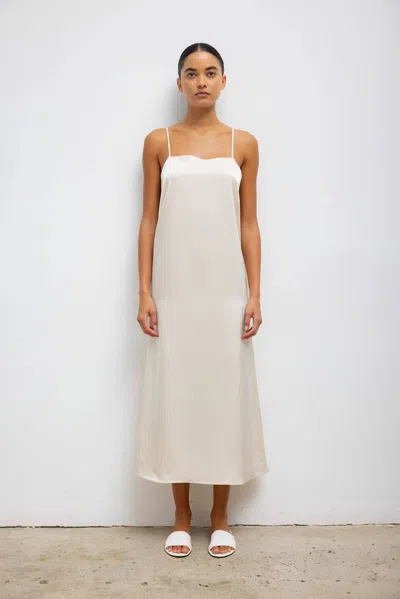 Leset Barb Cami Midi Dress In Creme