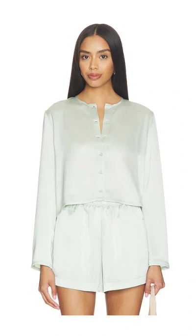 Leset Barb Crew Cardigan In Neutral