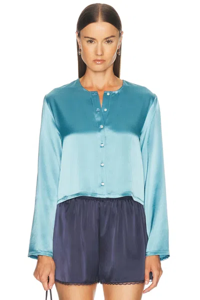Leset Barb Crew Cardigan In Skye