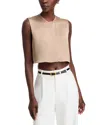 Leset Barb Crewneck Vest In Liquid Bronze