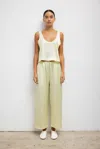 Leset Barb Crop Drawstring Pant In Citrine