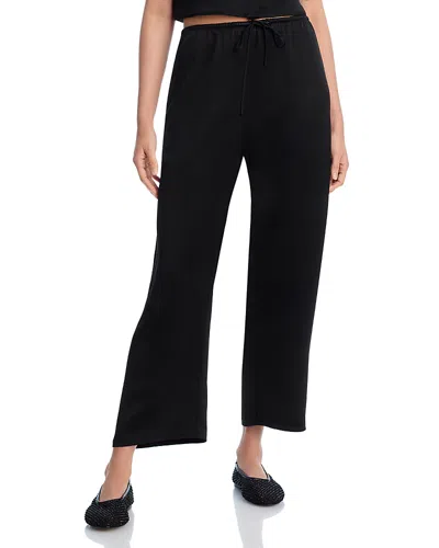 Leset Barb Crop Drawstring Pants In Black