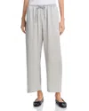 Leset Barb Crop Drawstring Pants In Gray
